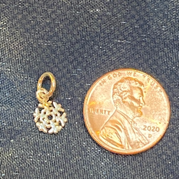 Snowflake Sterling silver Charm - Picture 5 of 7